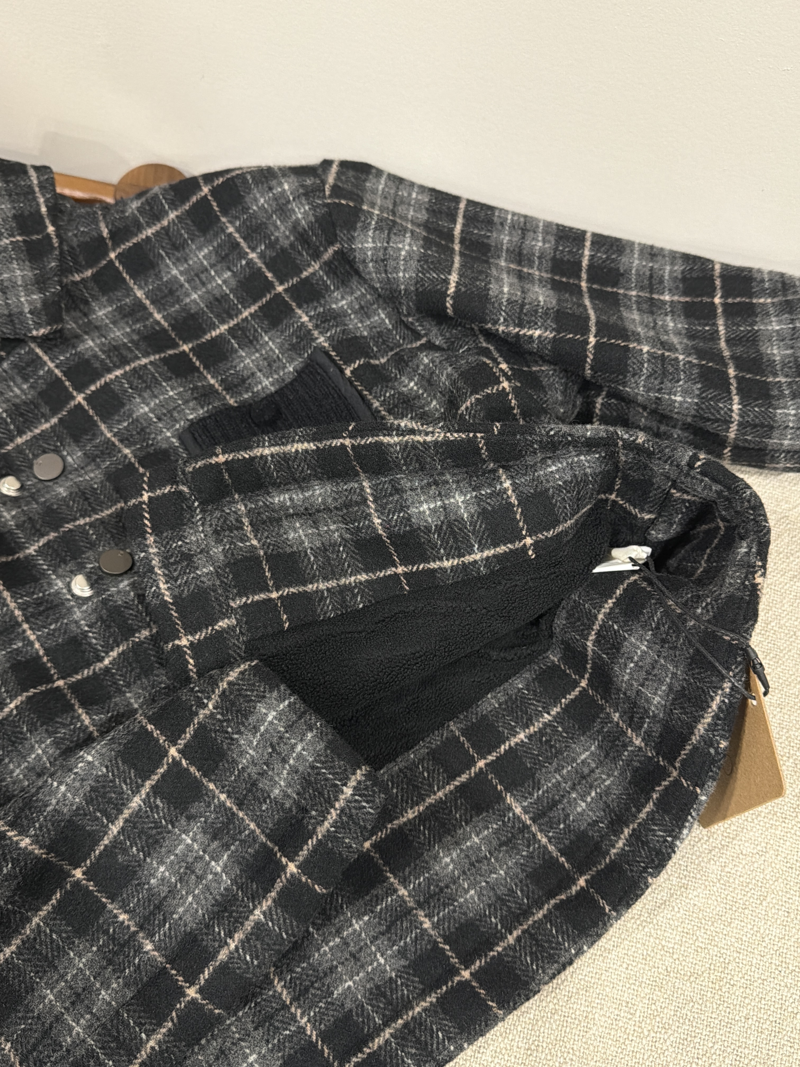 A03302加絨格紋襯衫