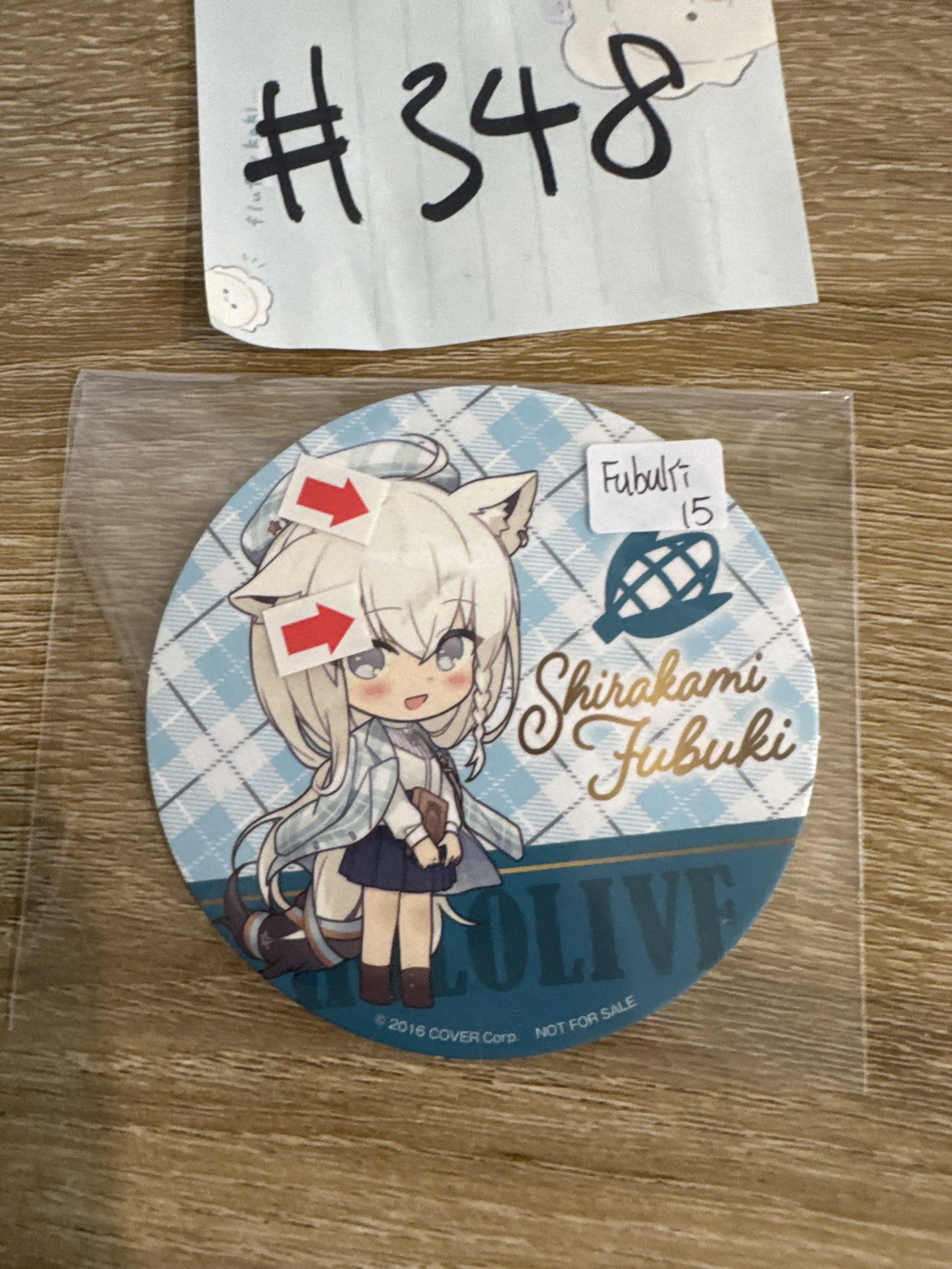 Hololive FUBUKI 杯墊 瑕 #348