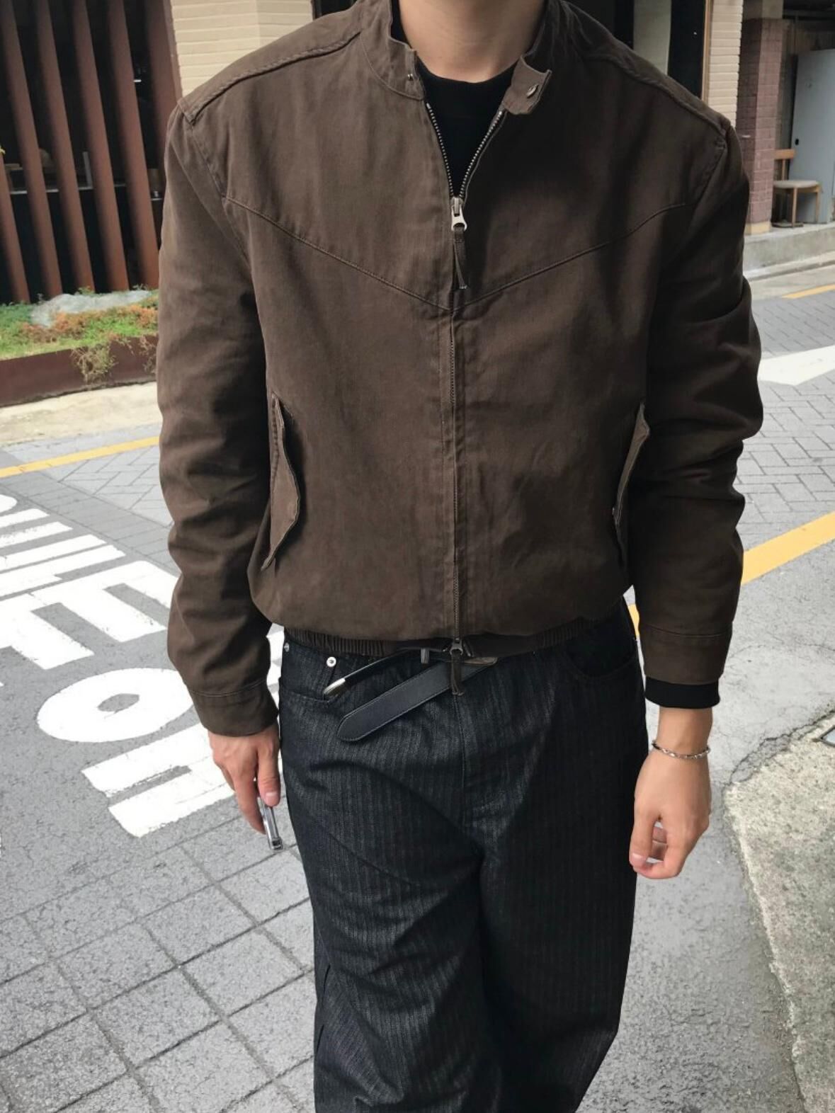 洗水淨色拉鍊外套 JK2666