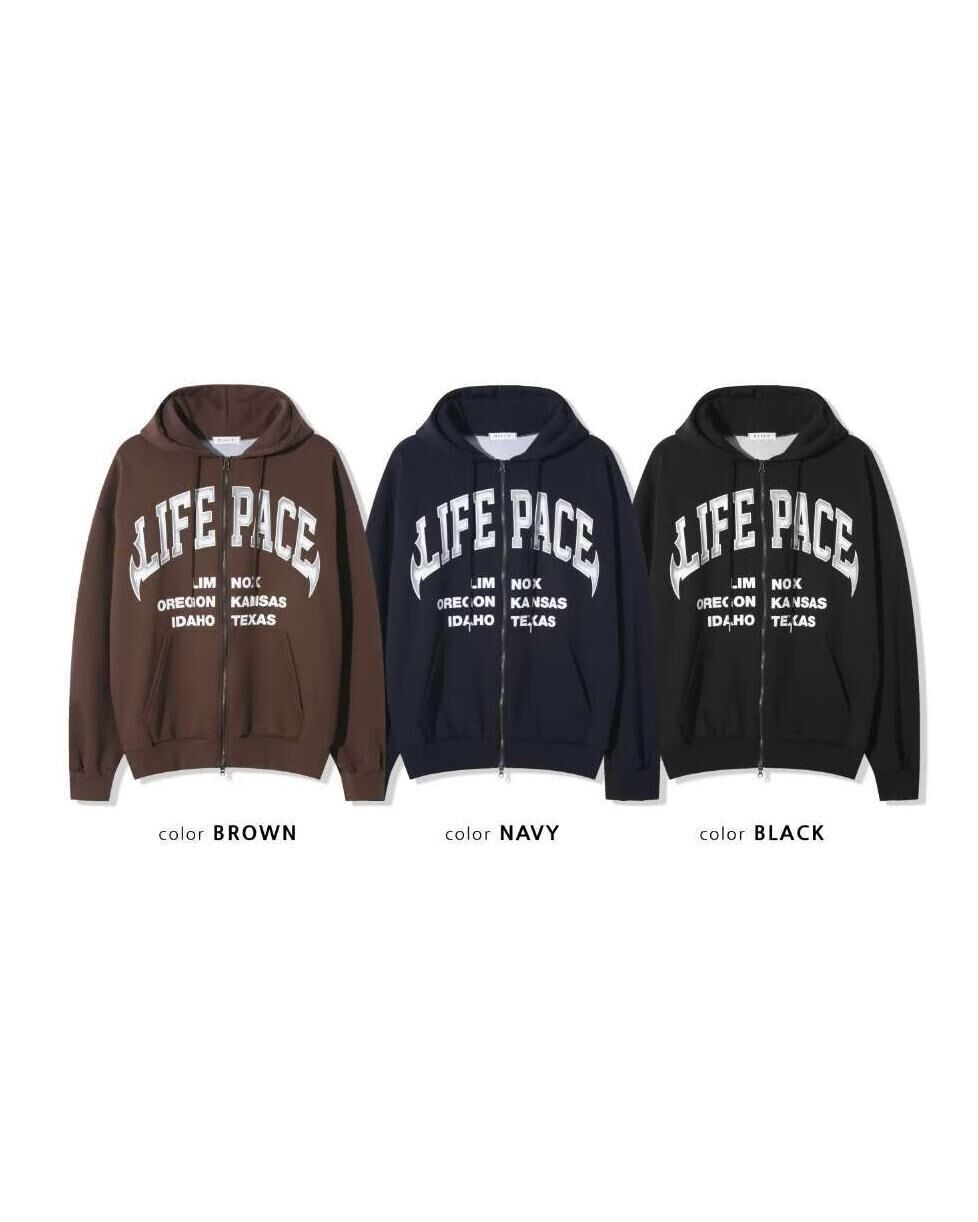 英文字連帽拉鍊外套 JK2642