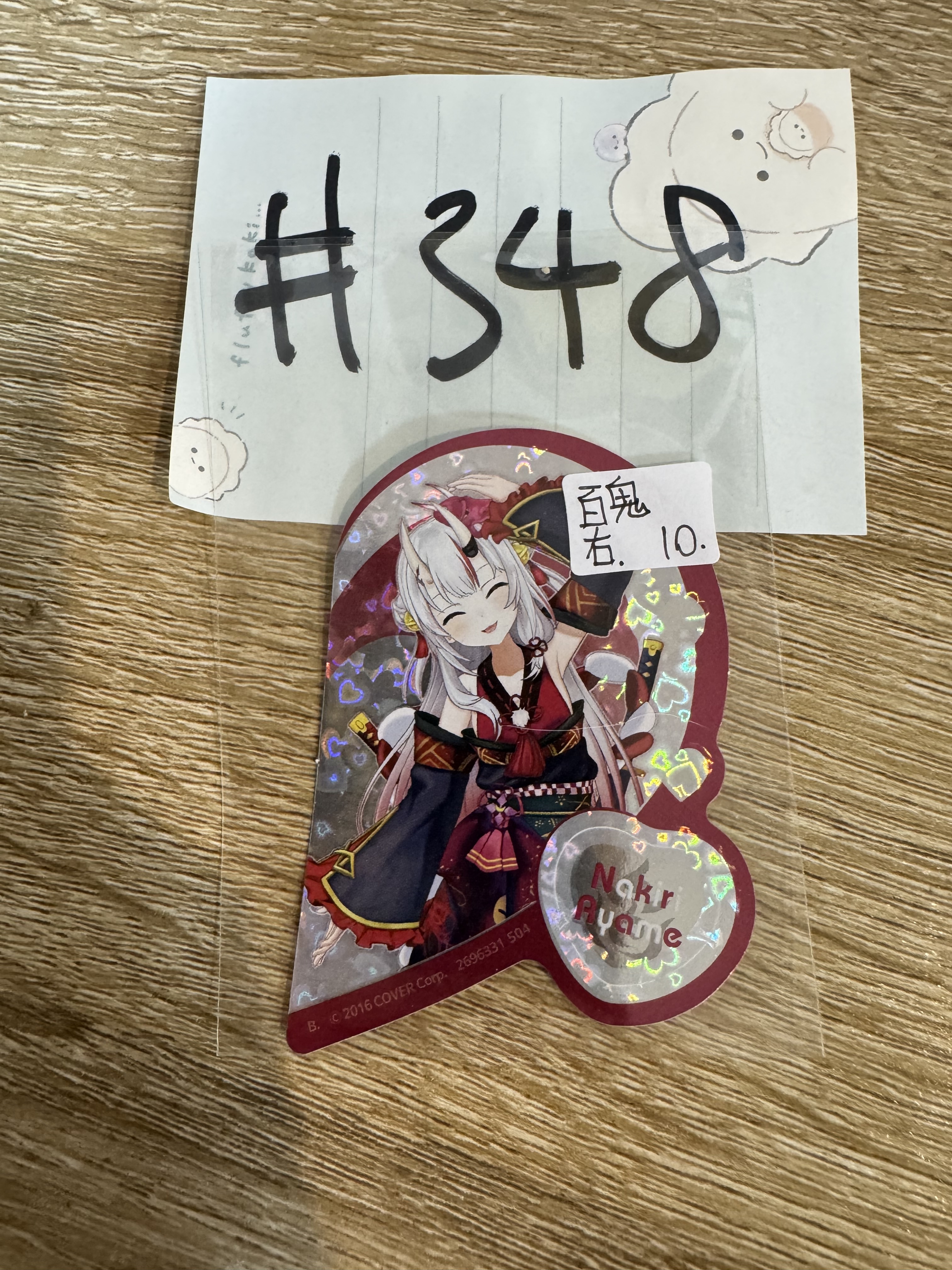 Hololive 百鬼 貼紙 右#348