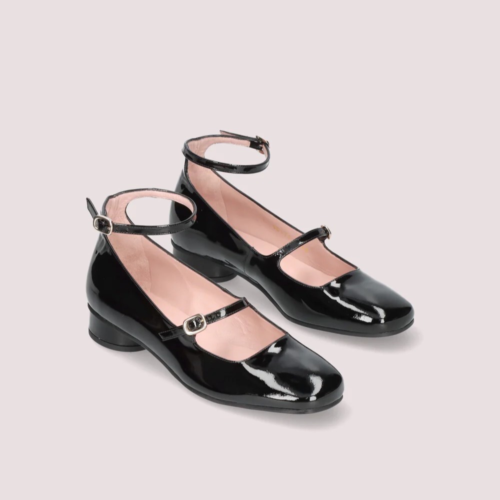 1PB0109-065 [PRETTY BALLERINAS] Odette Pumps Black Patent Leather #51681_B (BR)
