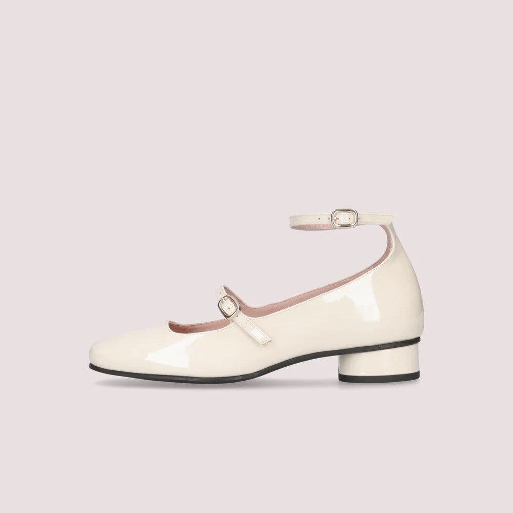 1PB0109-064 [PRETTY BALLERINAS] Odette Pumps White Patent Leather #51681_A (BR)