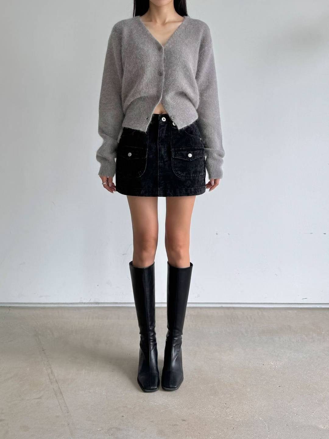 5834印紋牛仔短裙