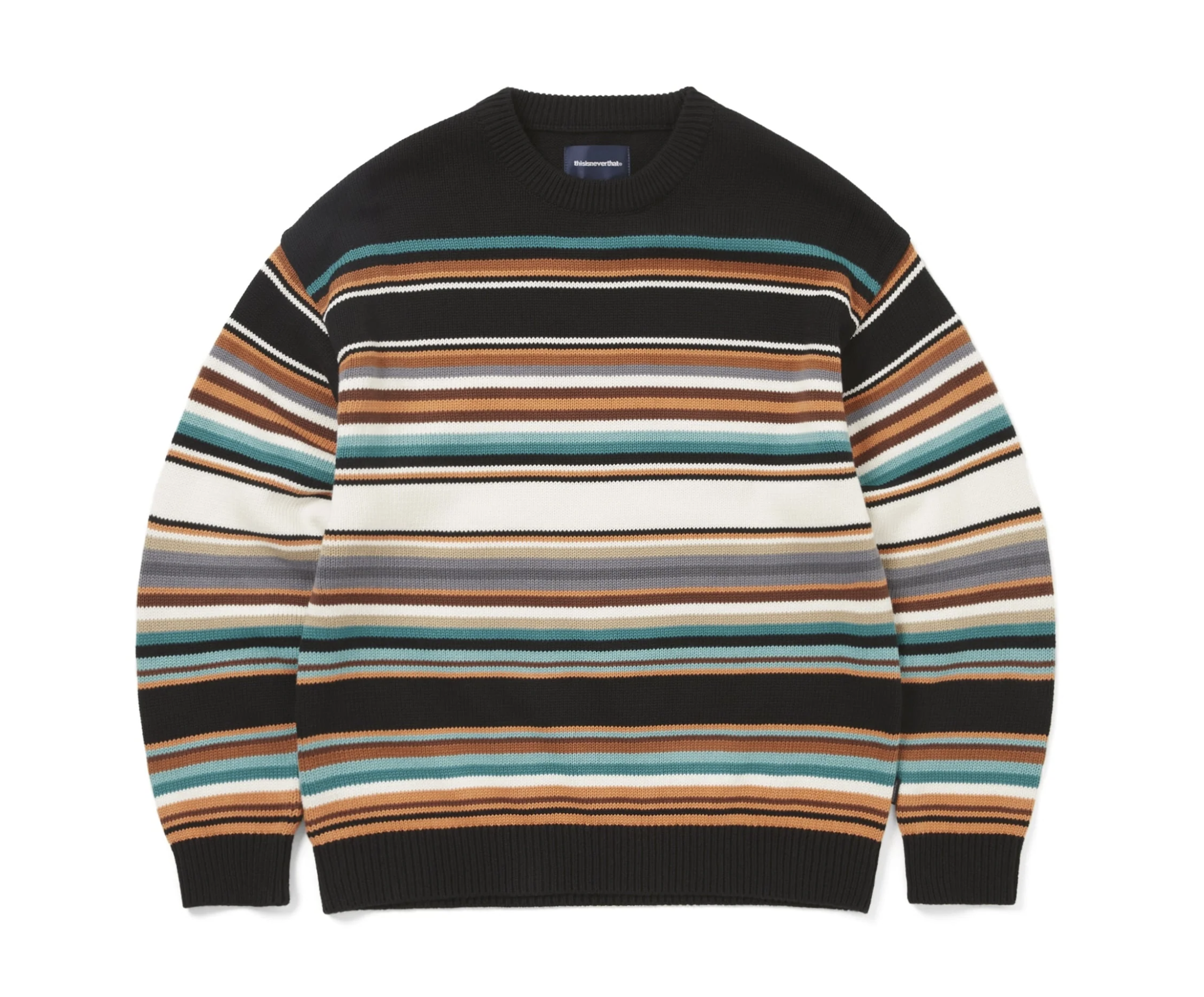 Thisisneverthat Multi Striped Sweater- Black