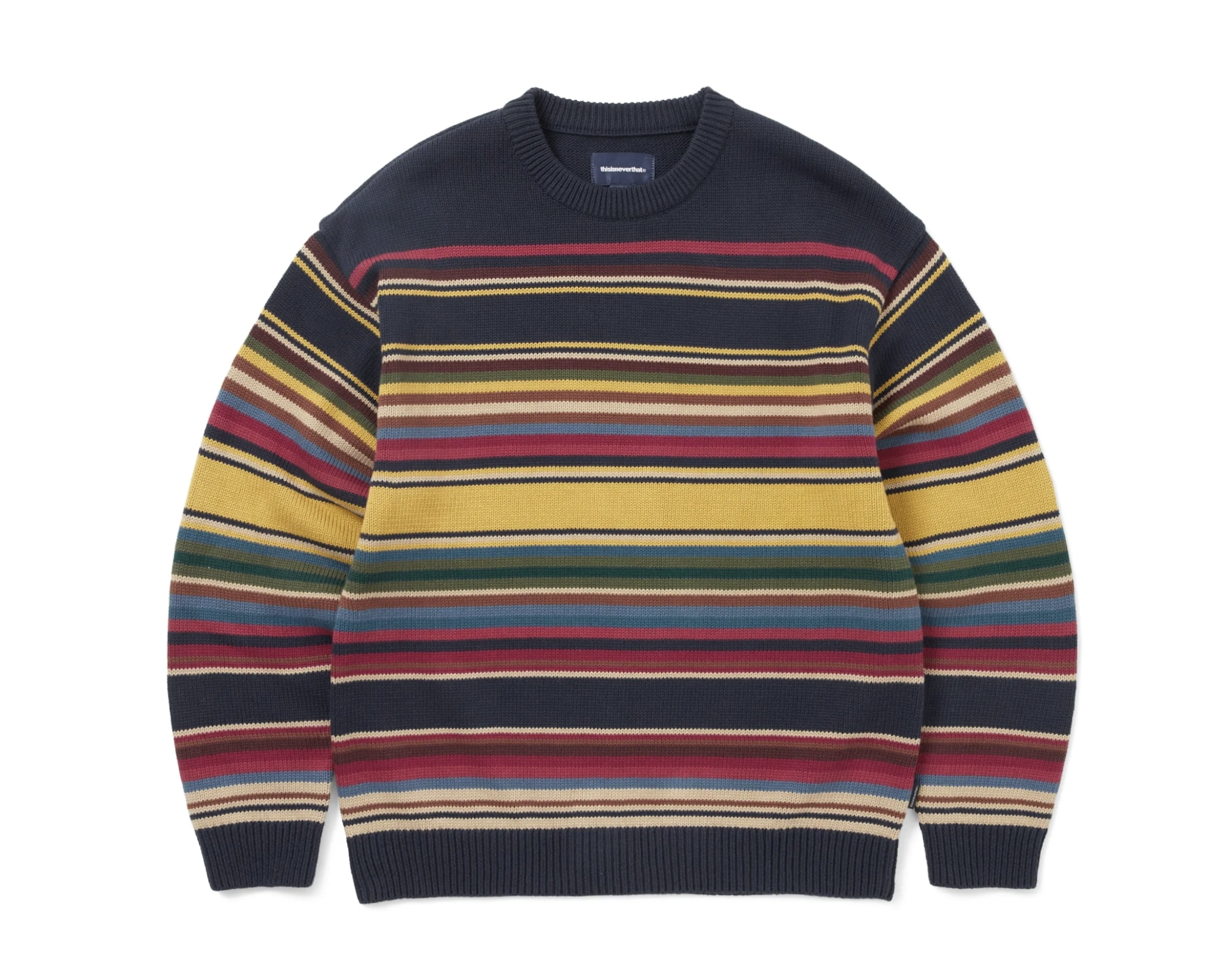 Thisisneverthat Multi Striped Sweater- Navy