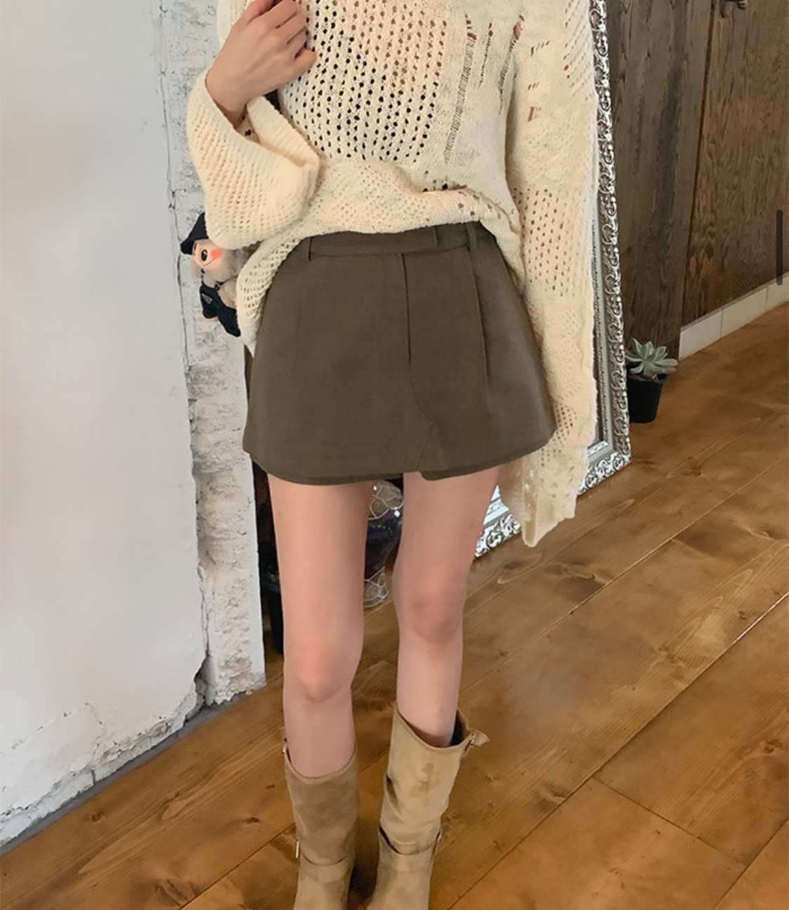 背蓋西裝短褲裙