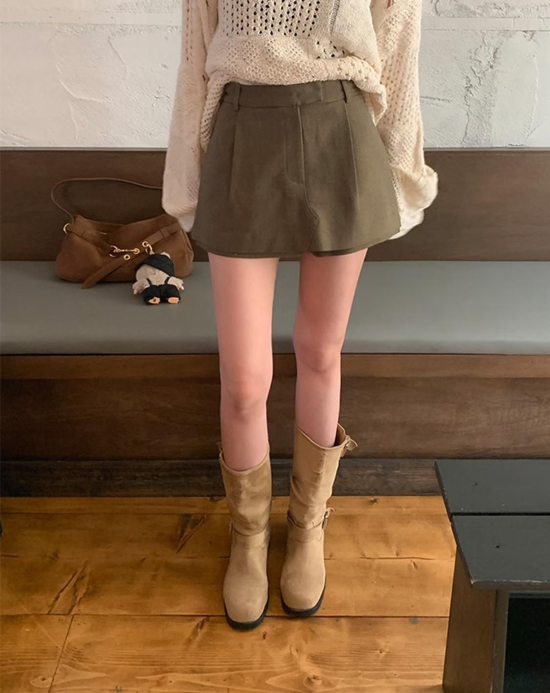 背蓋西裝短褲裙