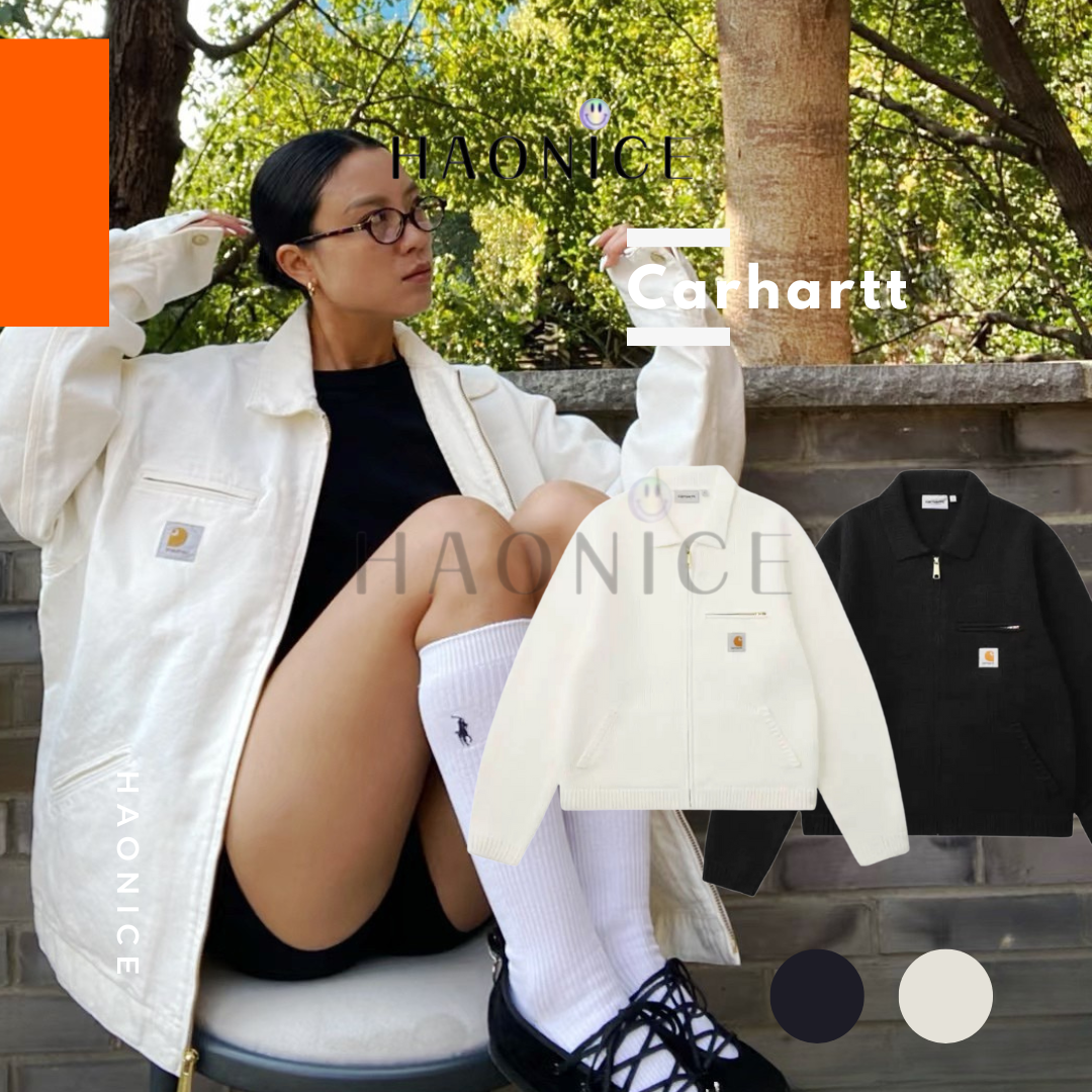 【HAO NICE 】Carhartt WIP 24AW 秋冬新款  底特律開衫針織毛衣拉鍊外套 工裝風長袖 針織夾克外套