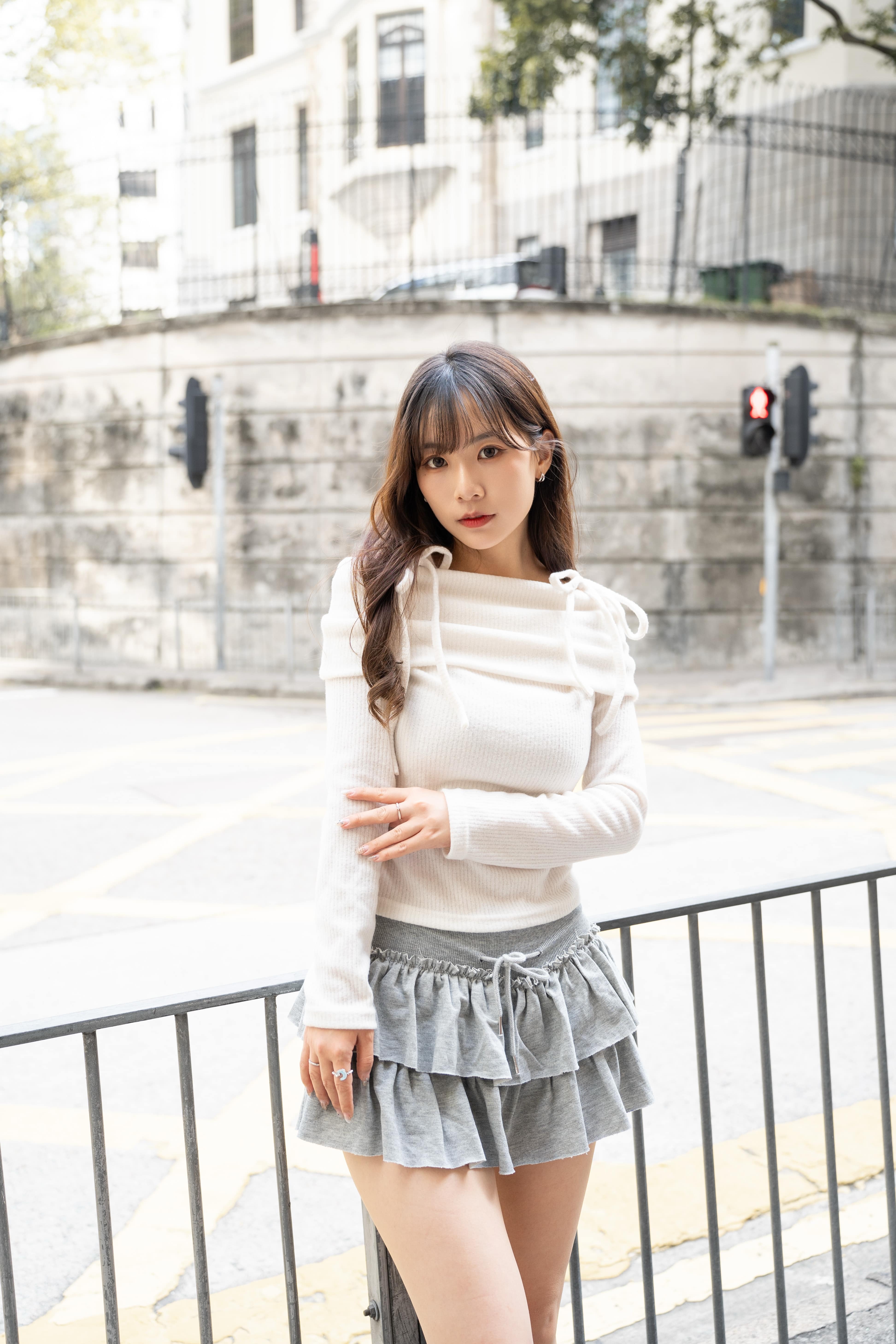 令outfit無條件變活潑可愛！Double Layered Skirt