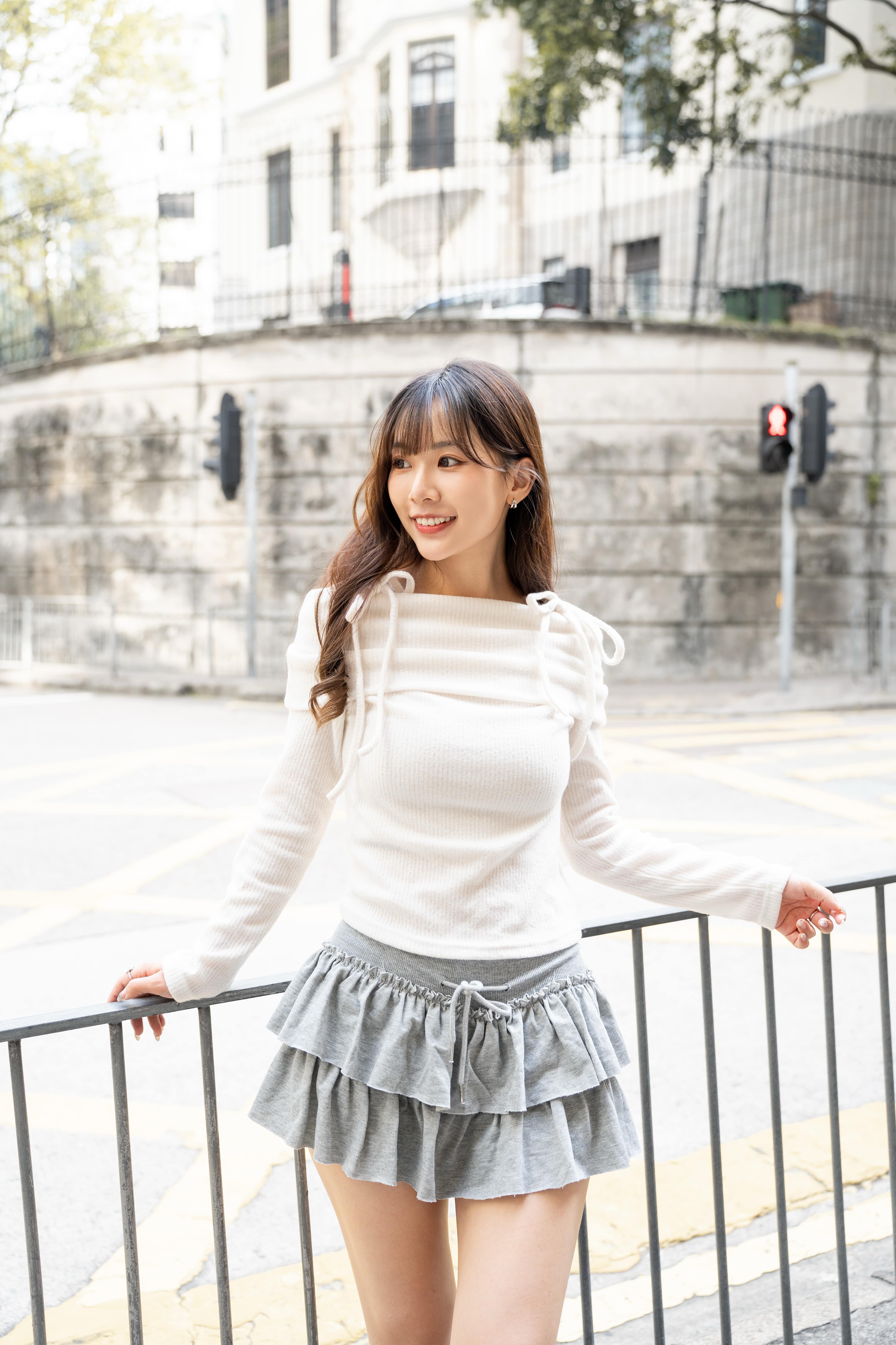 令outfit無條件變活潑可愛！Double Layered Skirt