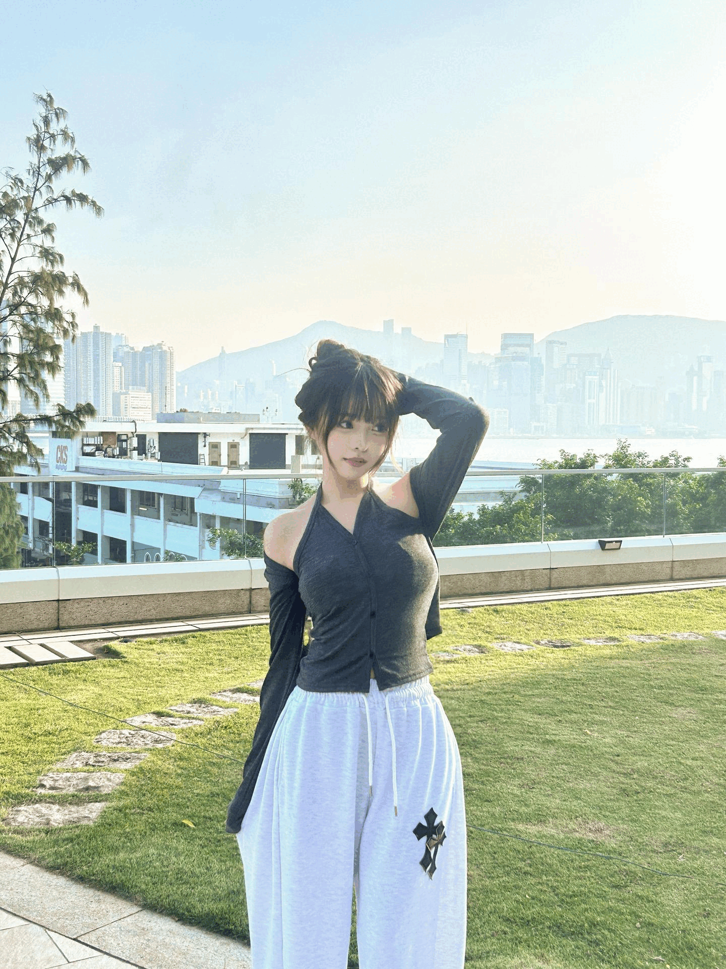 零穿感！掛頸V領鈕扣背心Double Tee Top