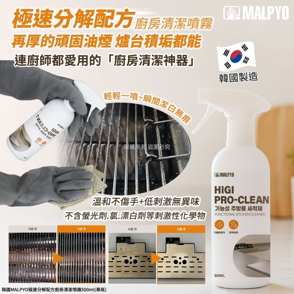 韓國MALPYO極速分解配方廚房清潔噴霧500ml