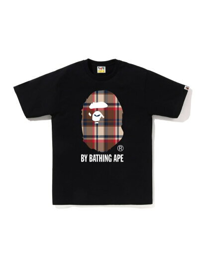 2025AW BAPE CHECK BY BATHING APE TEE 格紋 大頭 短T 現貨 1L80110022