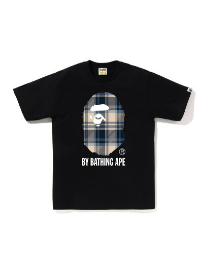 2025AW BAPE CHECK BY BATHING APE TEE 格紋 大頭 短T 現貨 1L80110022