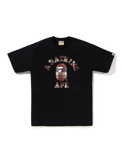 2025AW A BATHING APE BAPE CHECK COLLEGE TEE 格紋 小頭 短T 現貨 1L80110021