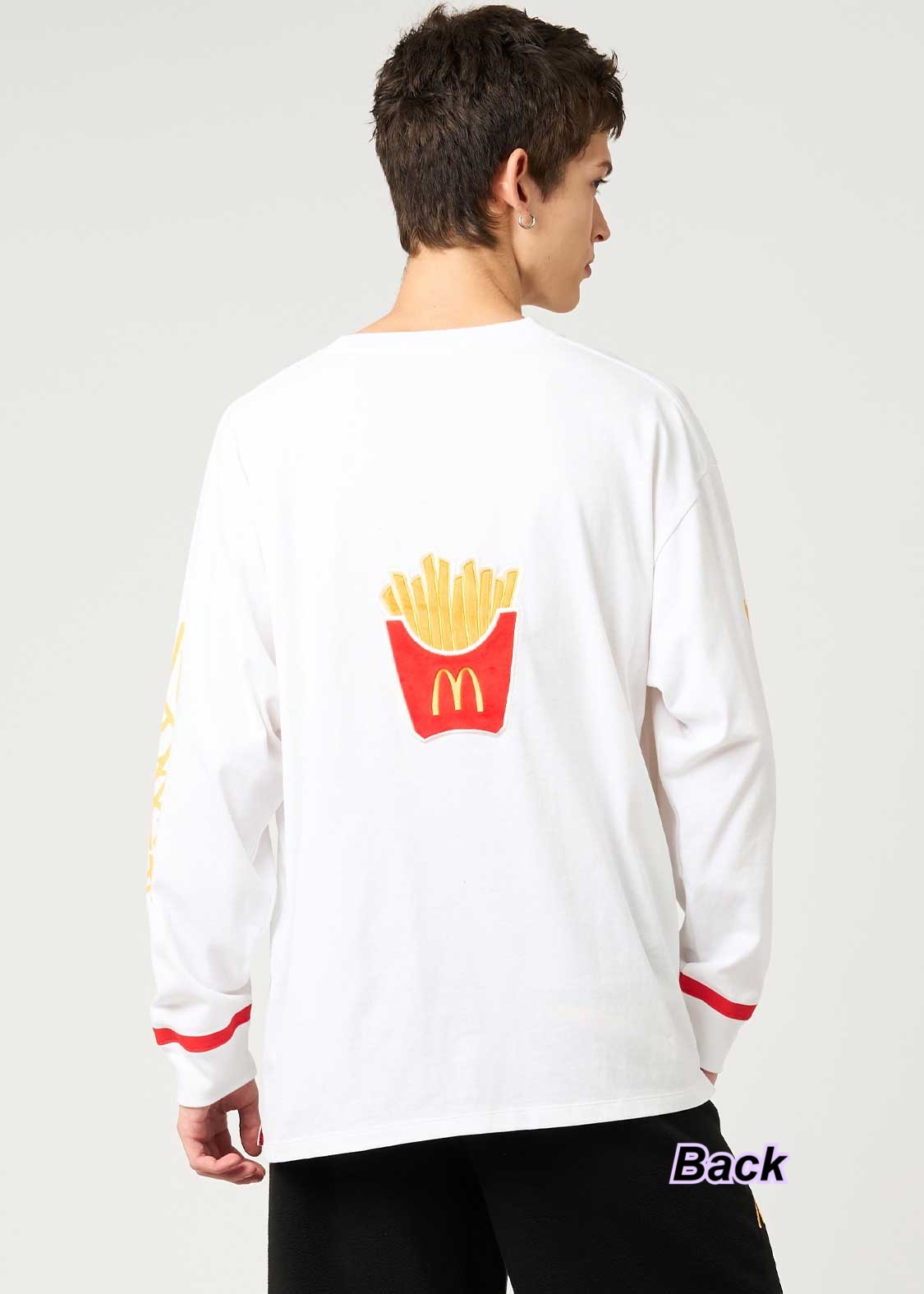 13/11 Graniph x McDonald’s手袖薯條圖案白色長袖Tee