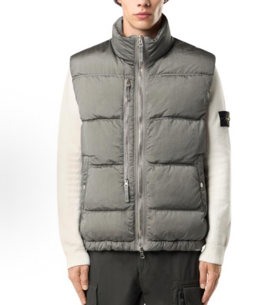 【代購】STONE ISLAND  純色雙向拉鍊羽絨背心 男款｜輕量保暖 × 高級質感