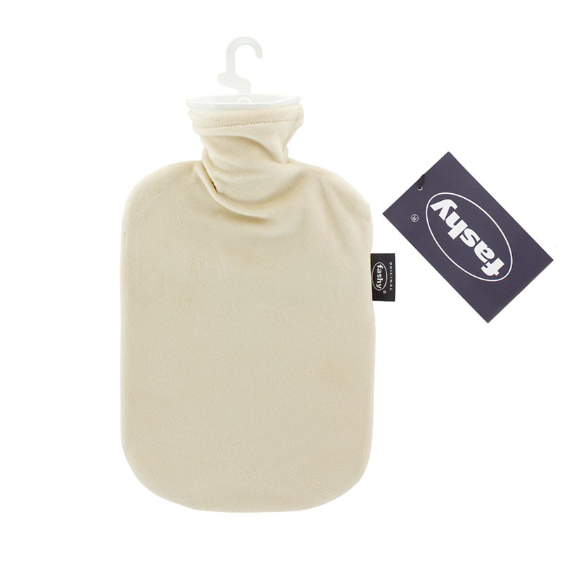 德國Fashy 2L暖水袋-絲絨套-米色