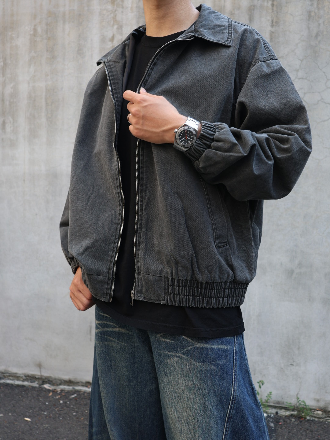 （現貨）LJ001 日系復古 水洗刷舊 翻領工裝夾克外套