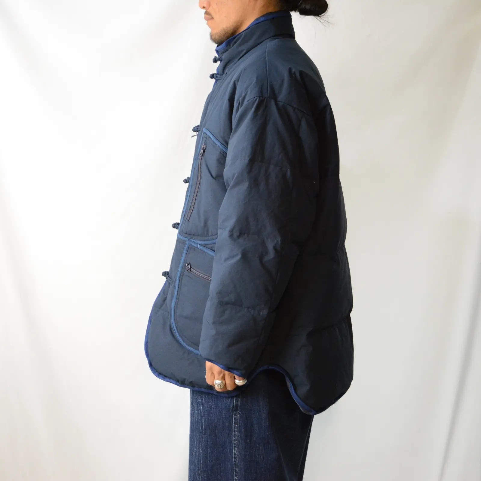 LAST PCS: PORTER CLASSIC WEATHER CHINESE DOWN JACKET - NAVY SIZE 3 PRE ORDER ITEM (預訂中)