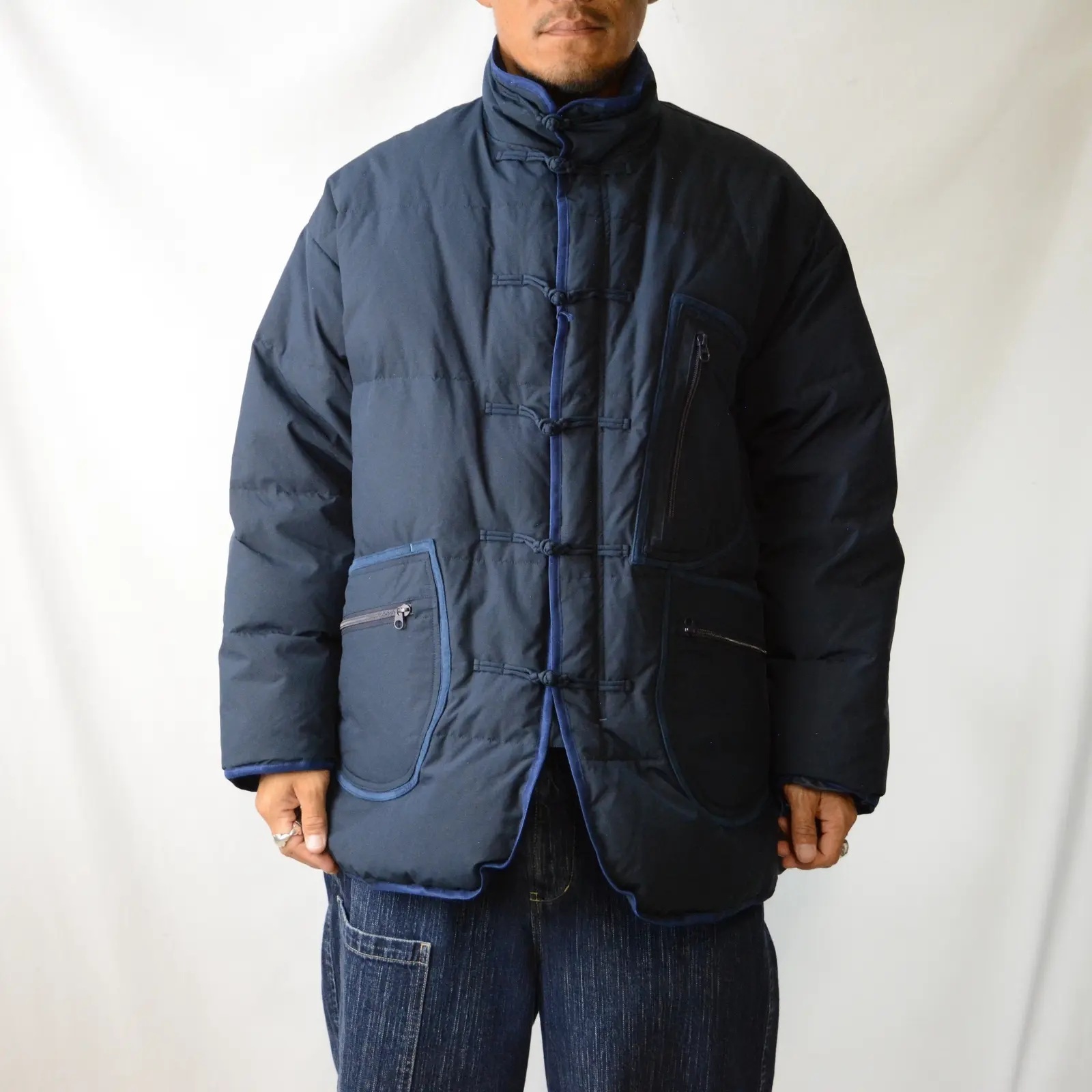 LAST PCS: PORTER CLASSIC WEATHER CHINESE DOWN JACKET - NAVY SIZE 3 PRE ORDER ITEM (預訂中)