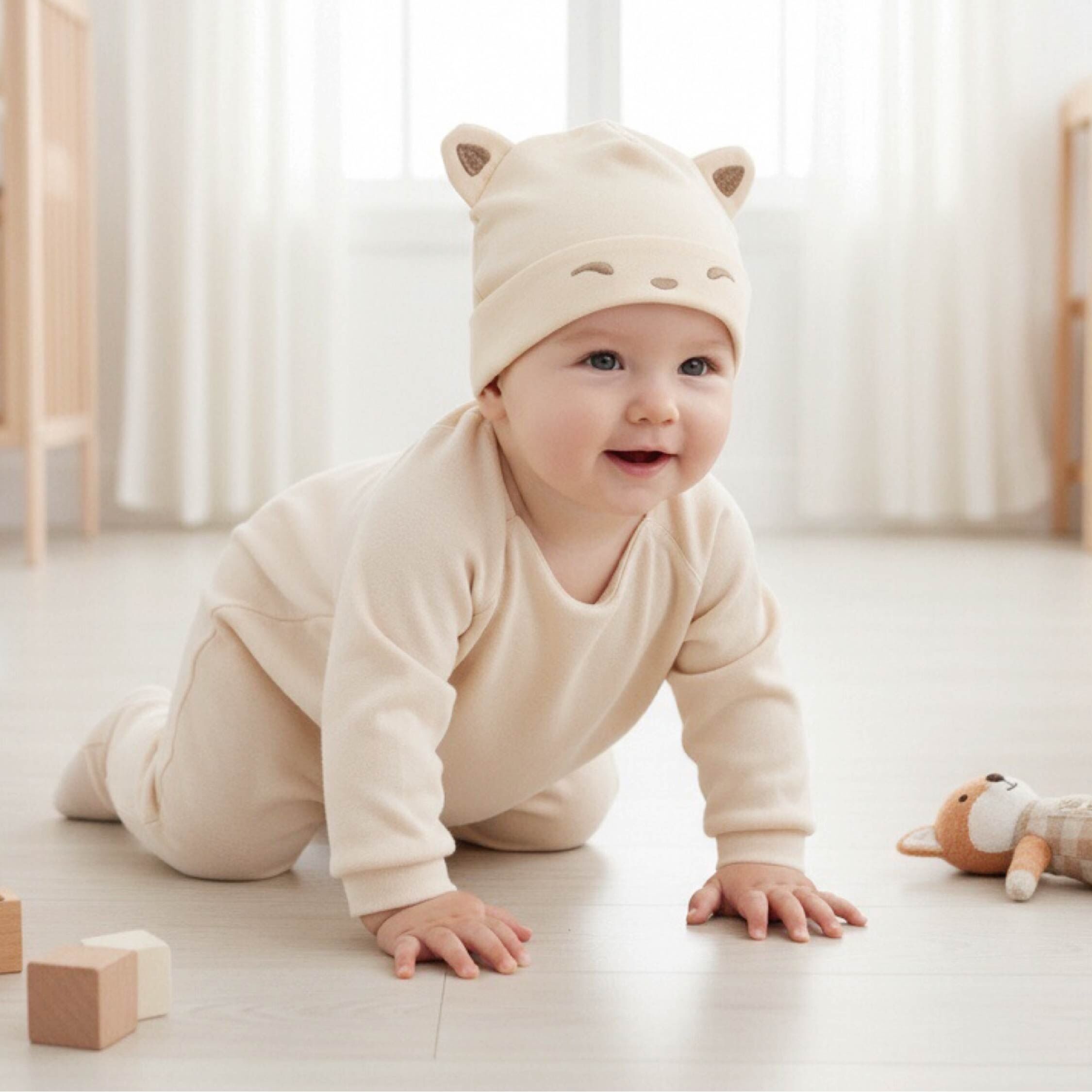 【JA1546】狐狸雙層寶寶帽