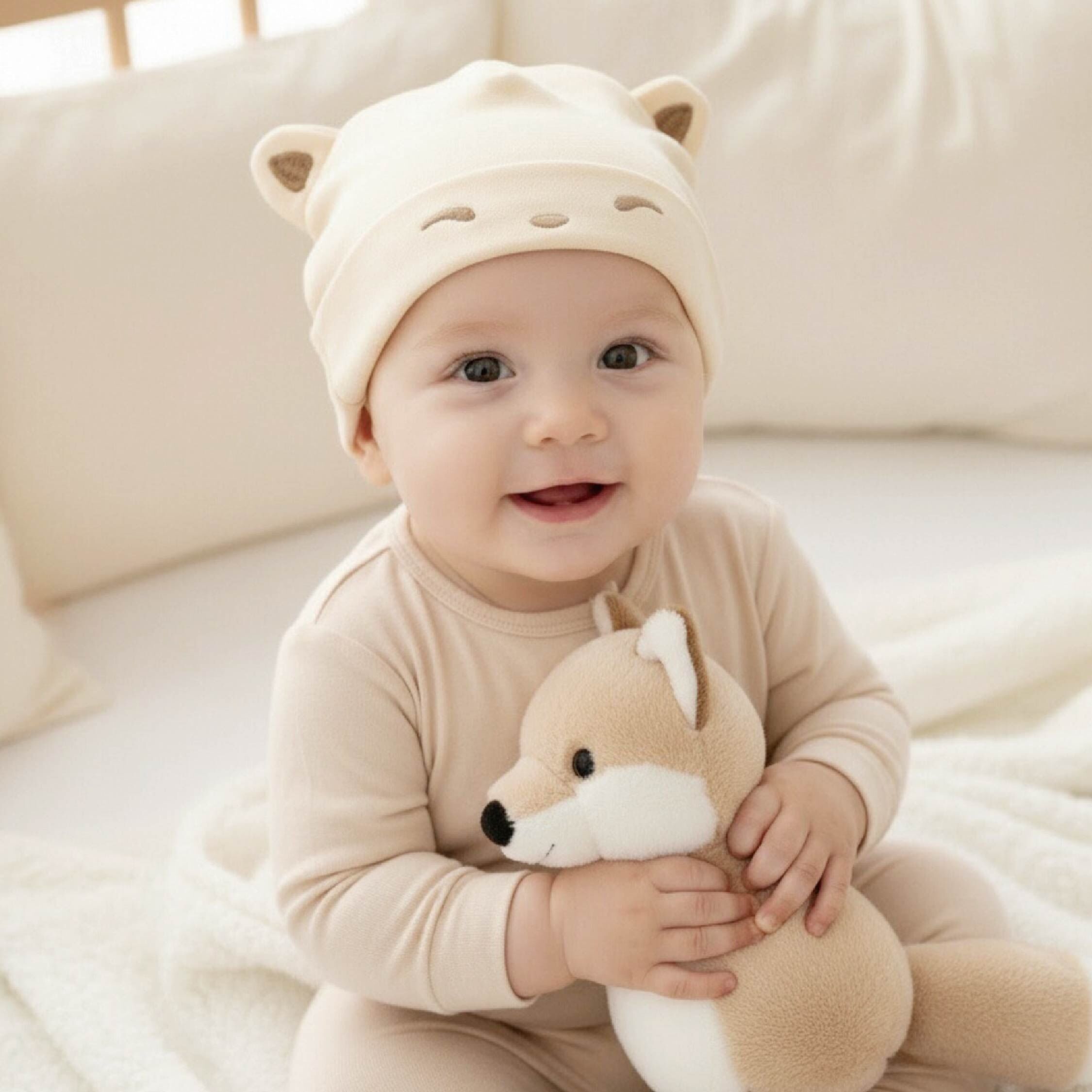 【JA1546】狐狸雙層寶寶帽