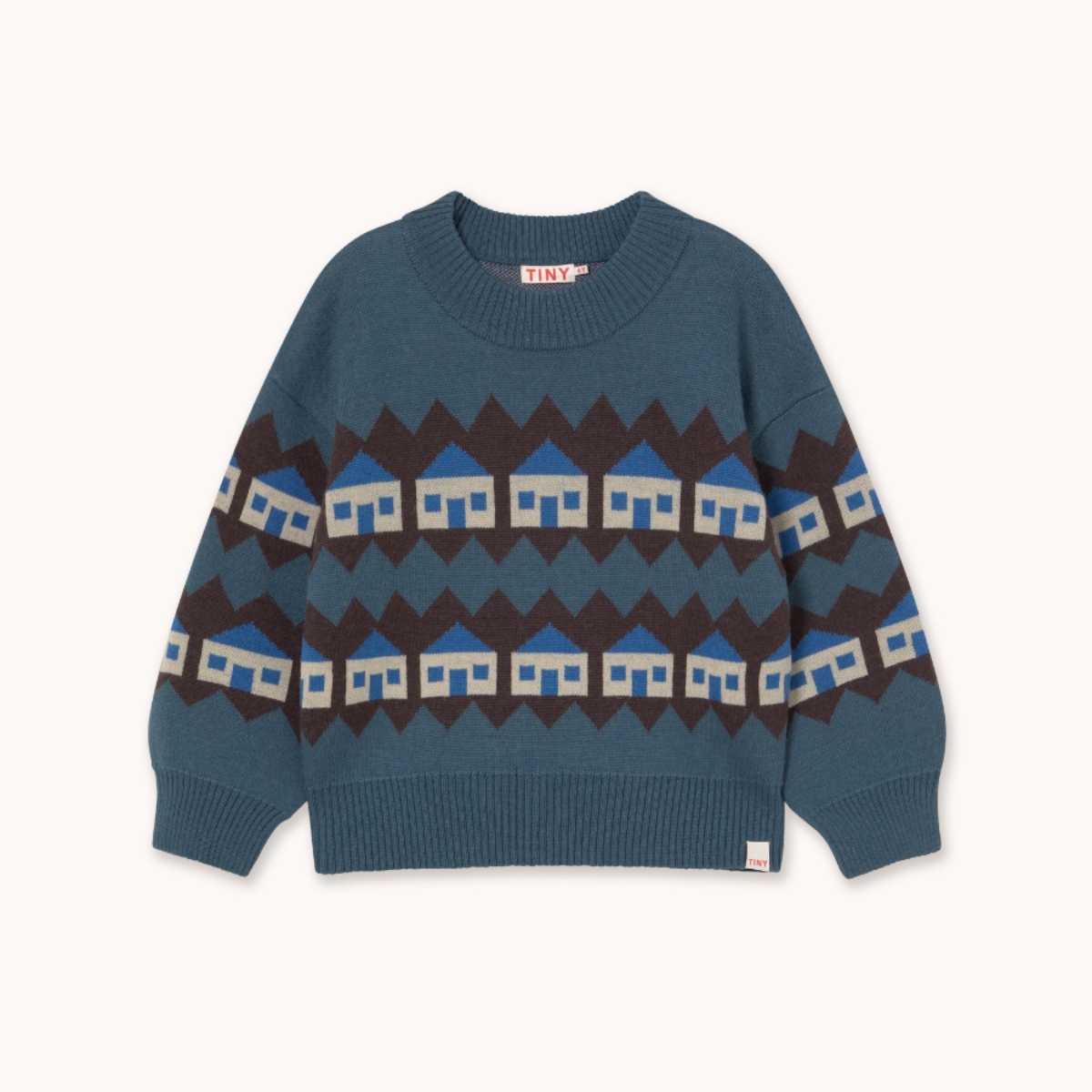 TINYCOTTONS 森林小房子毛衣 HOUSES SWEATER - light navy