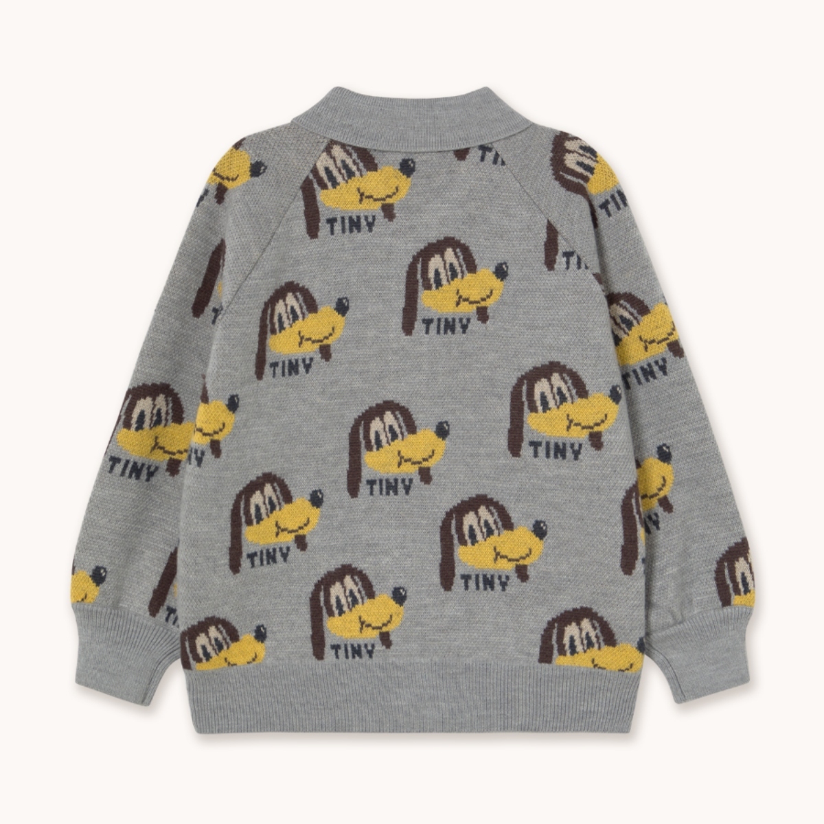 TINYCOTTONS 俏皮小狗針織外套 DOGS CARDIGAN - medium grey heather