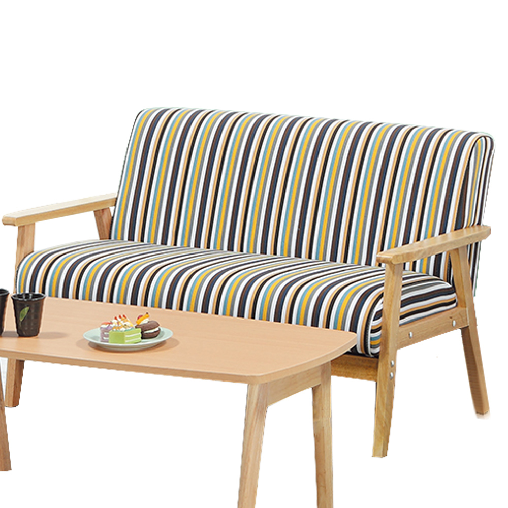 布里實木沙發雙人椅/二人座