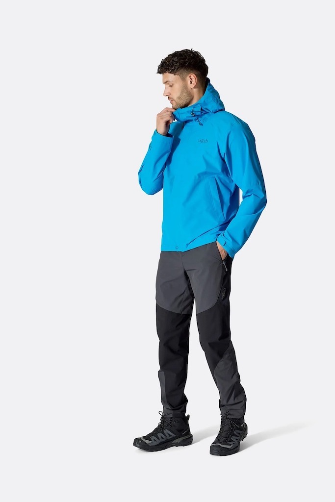 Rab Downpour Waterproof Jacket 男款防風防水連帽外套 暴風藍 QWI-06-TMB [HappyOutdoor]