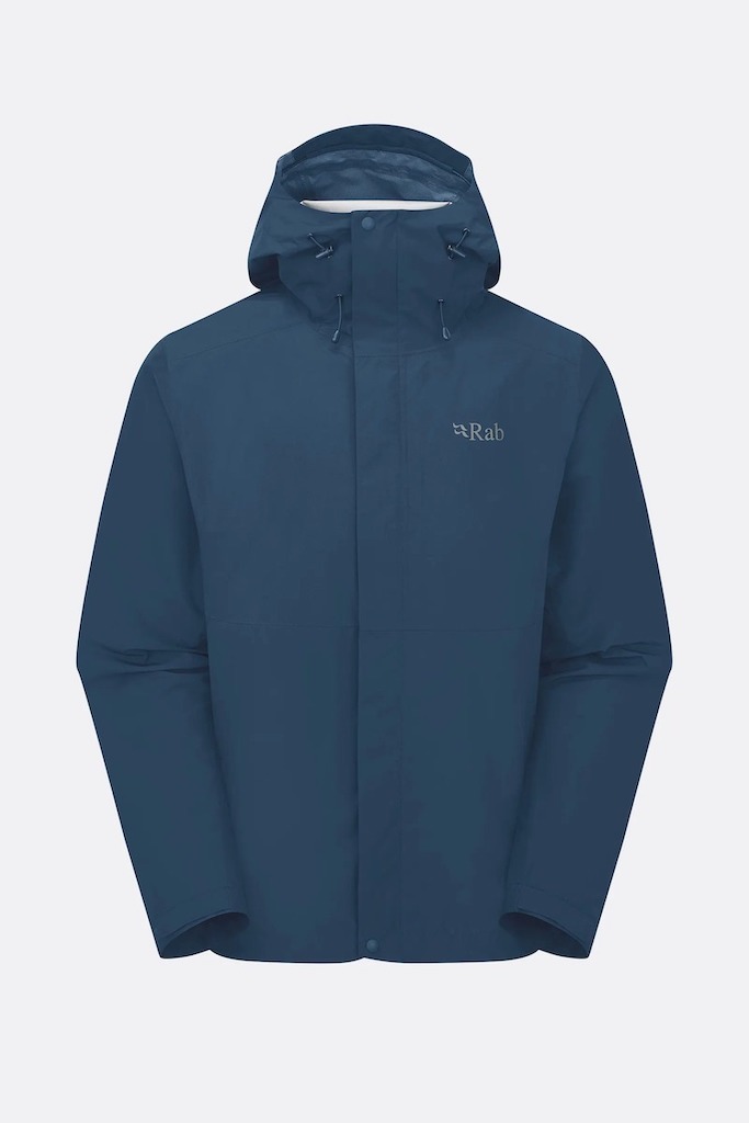 Rab Downpour Waterproof Jacket 男款防風防水連帽外套 暴風藍 QWI-06-TMB [HappyOutdoor]
