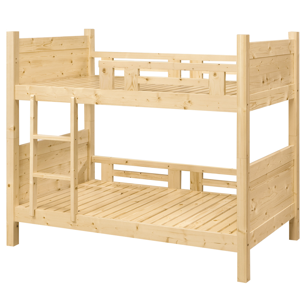 日式松木雙層床架