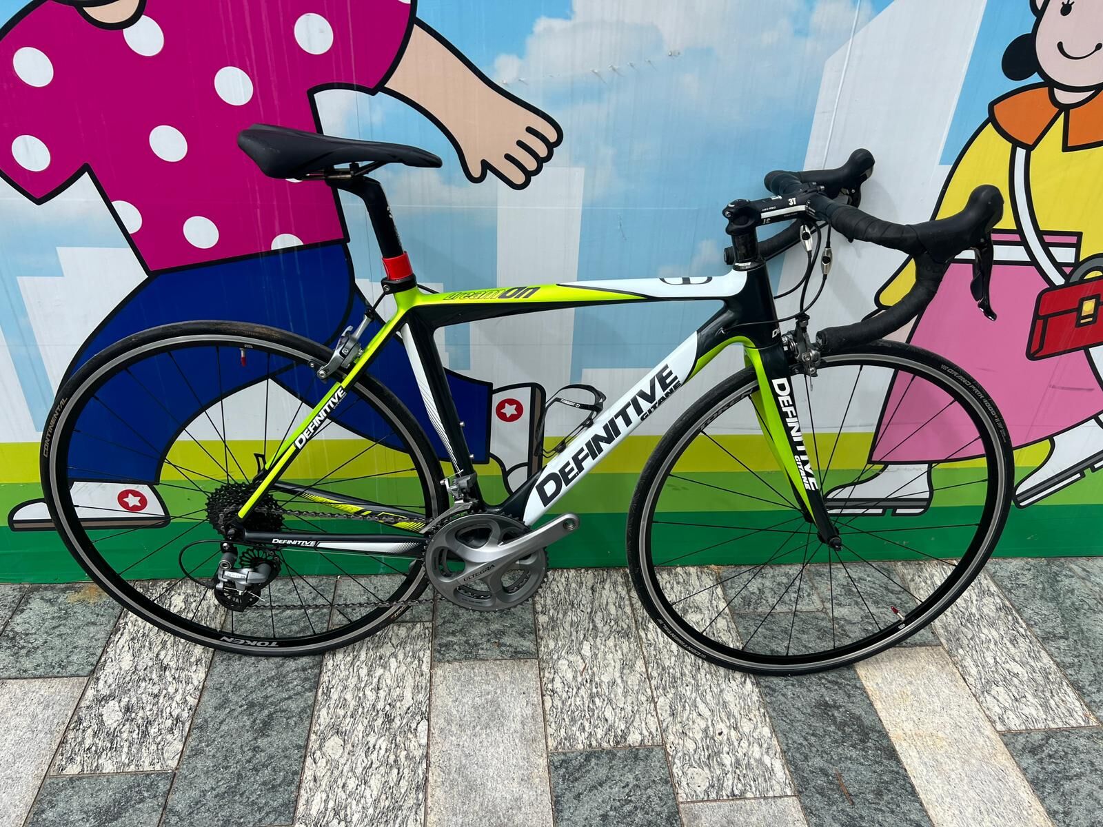 二手Definitive gitane 11速碳纖公路車（黑白綠）（M/L）
