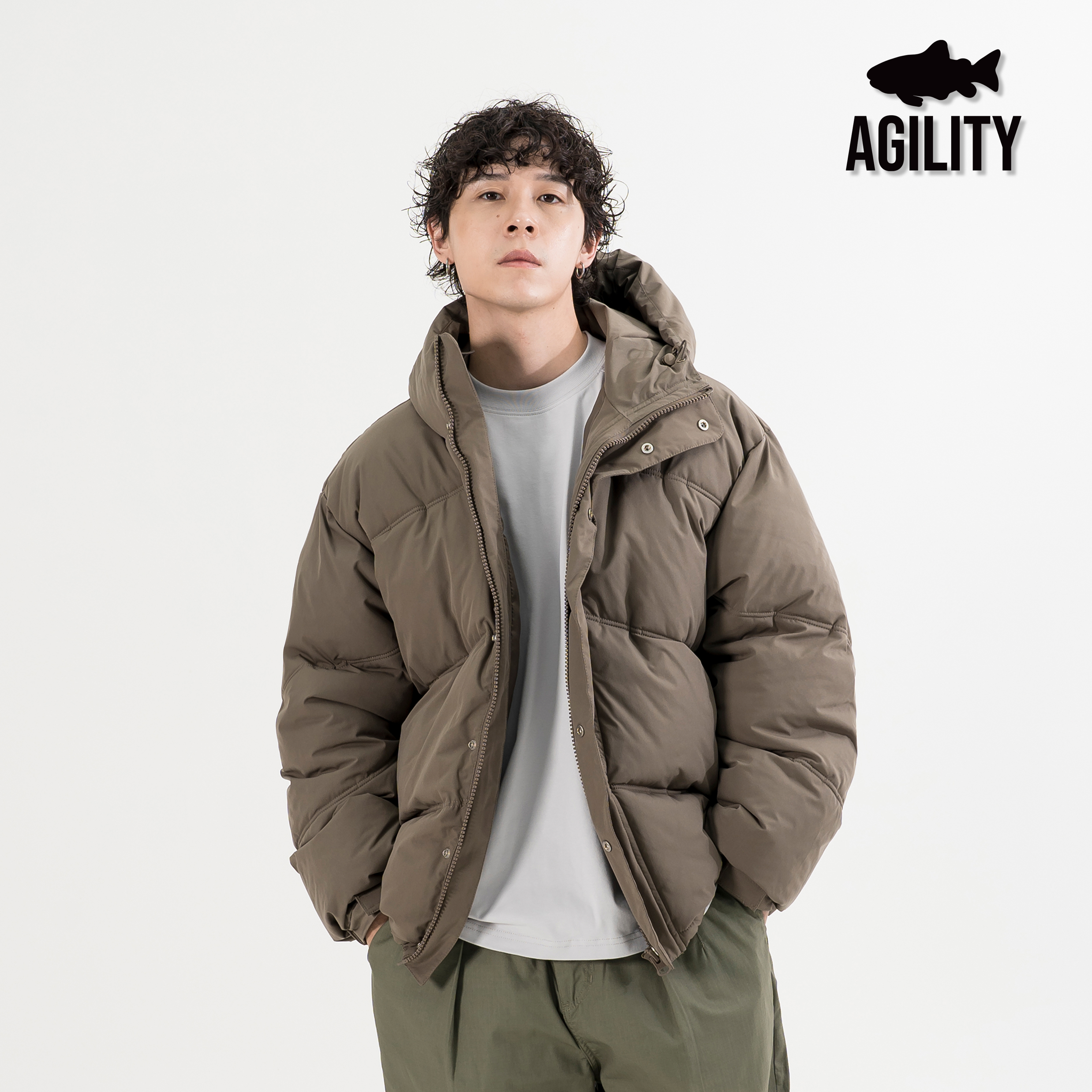 AGILITY Crop Padded Hooded Jacket 短版 連帽 鋪棉外套 [AJ188]