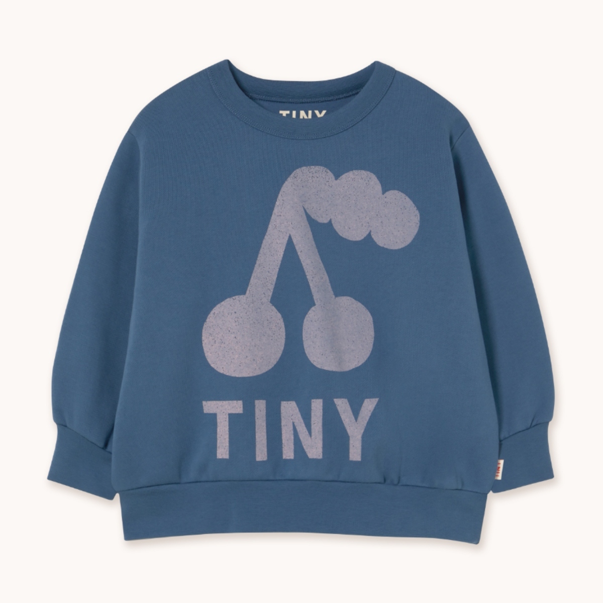 TINYCOTTONS 蔚藍櫻桃刷毛衛衣 CHERRY GRAPHIC SWEATSHIRT - light navy