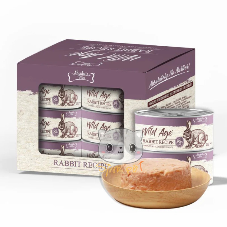 Absolute Bites 兔肉肉醬 野生時代主食貓罐頭 80g x6