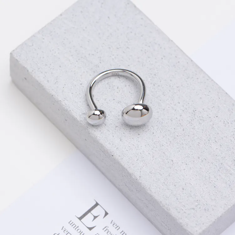 OUS Dual Orbs Ring 留白C字戒