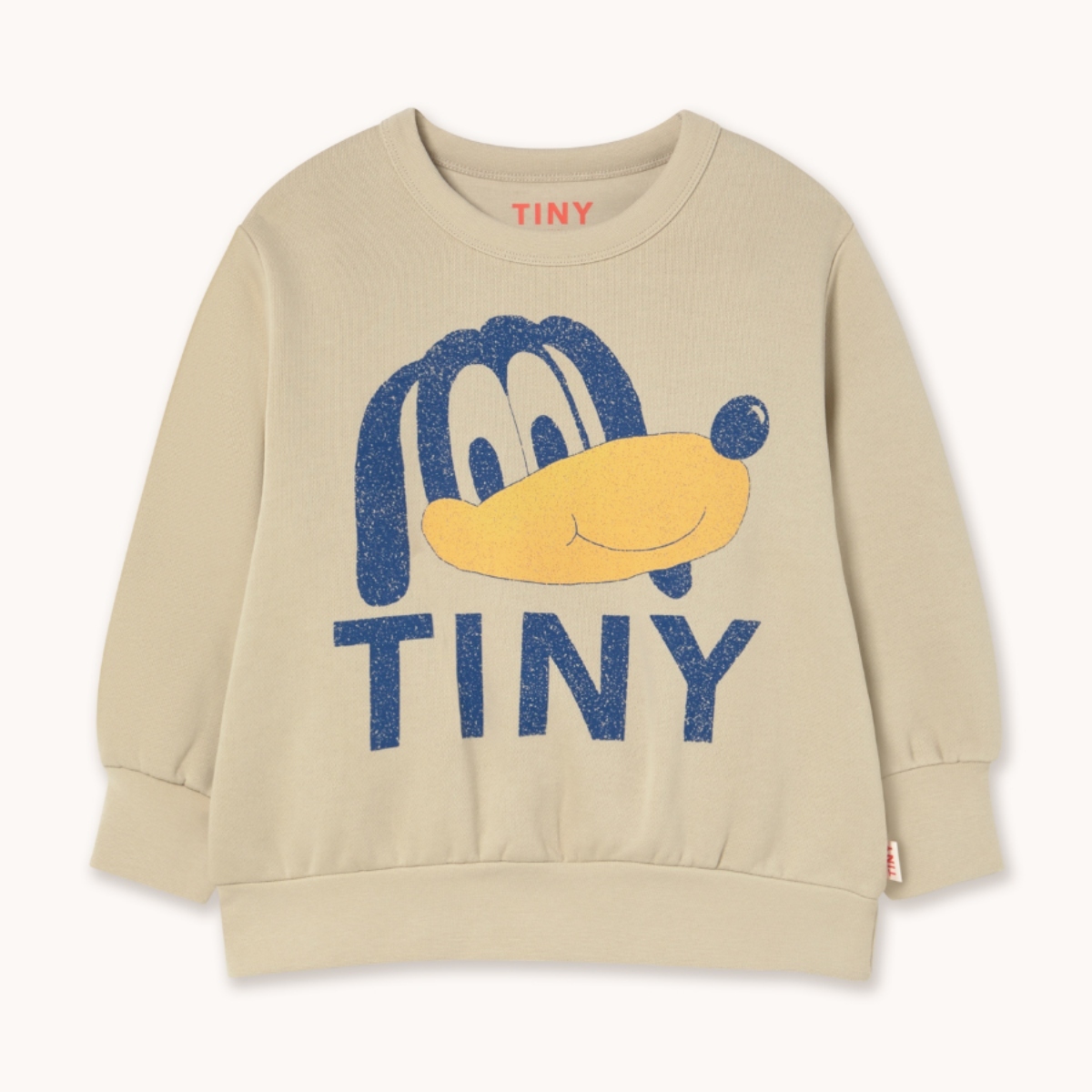 TINYCOTTONS 俏皮大頭小狗刷毛衛衣 TINY DOG GRAPHIC SWEATSHIRT - dark vanilla