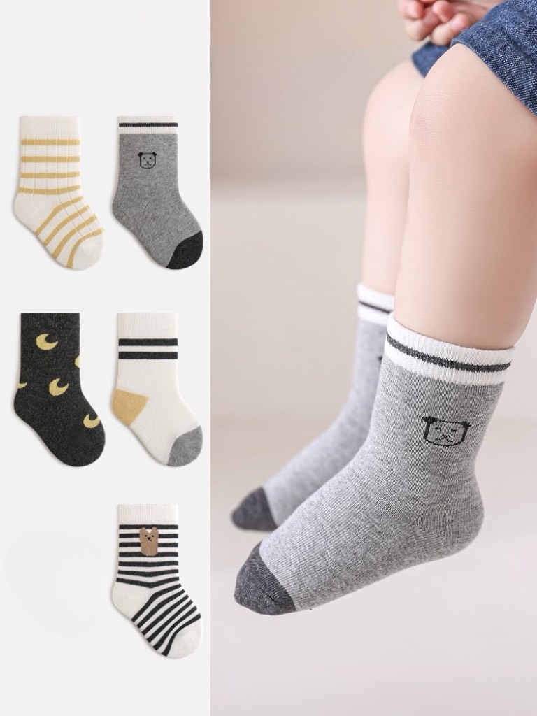 韓版條紋中筒襪