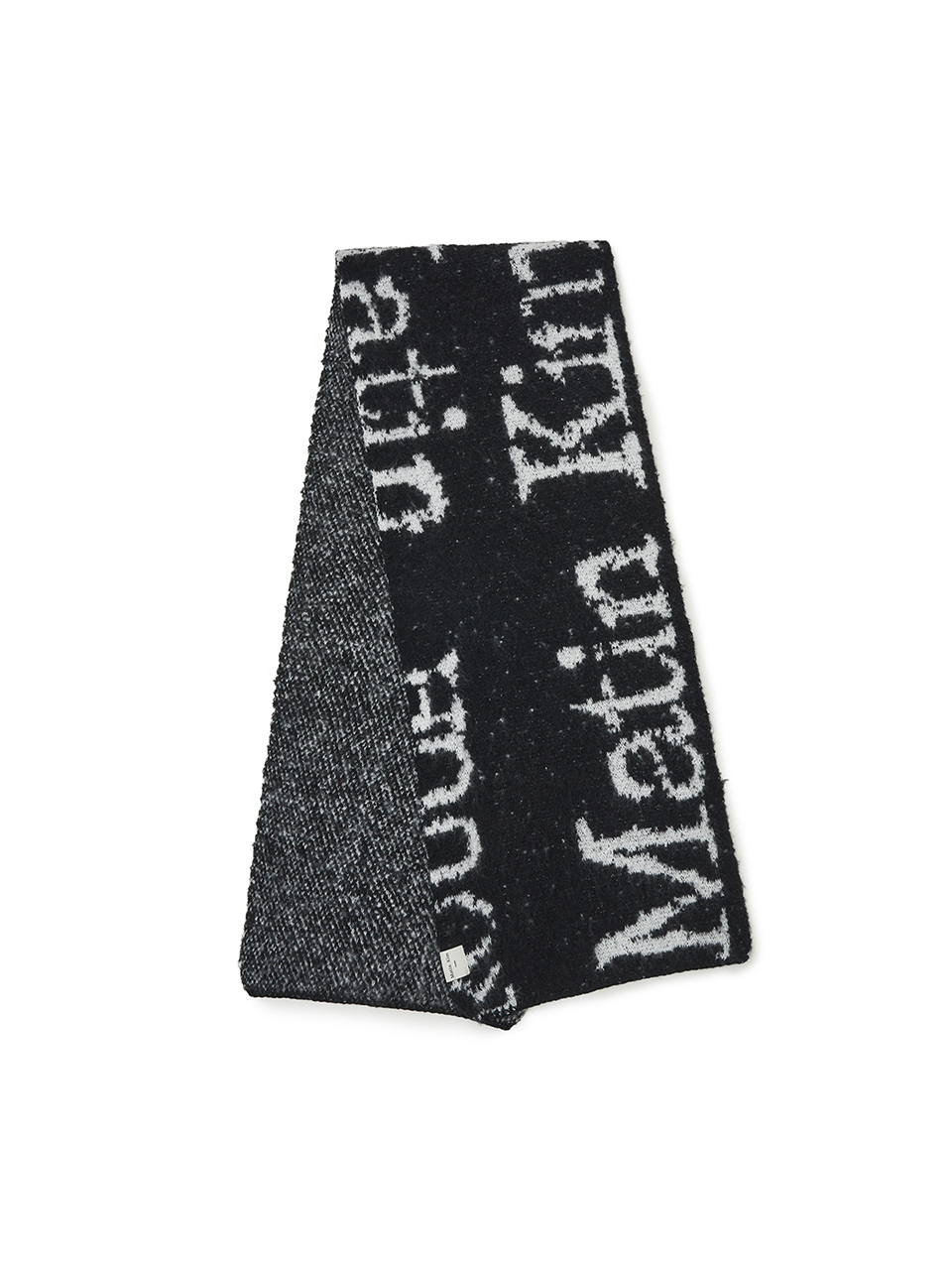 裂紋LOGO圍巾 黑色