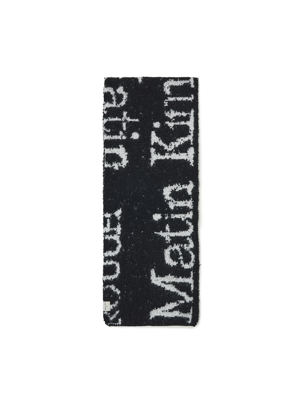 裂紋LOGO圍巾 黑色