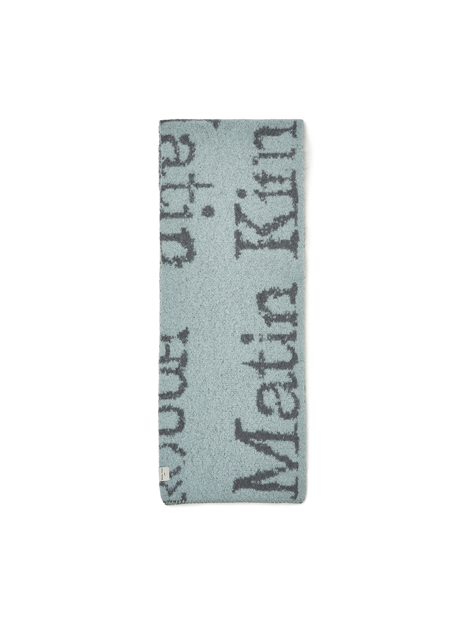 裂紋LOGO圍巾 淺藍