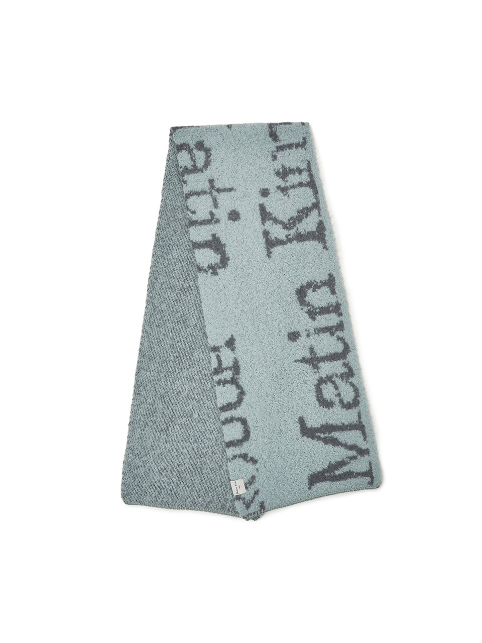 裂紋LOGO圍巾 淺藍