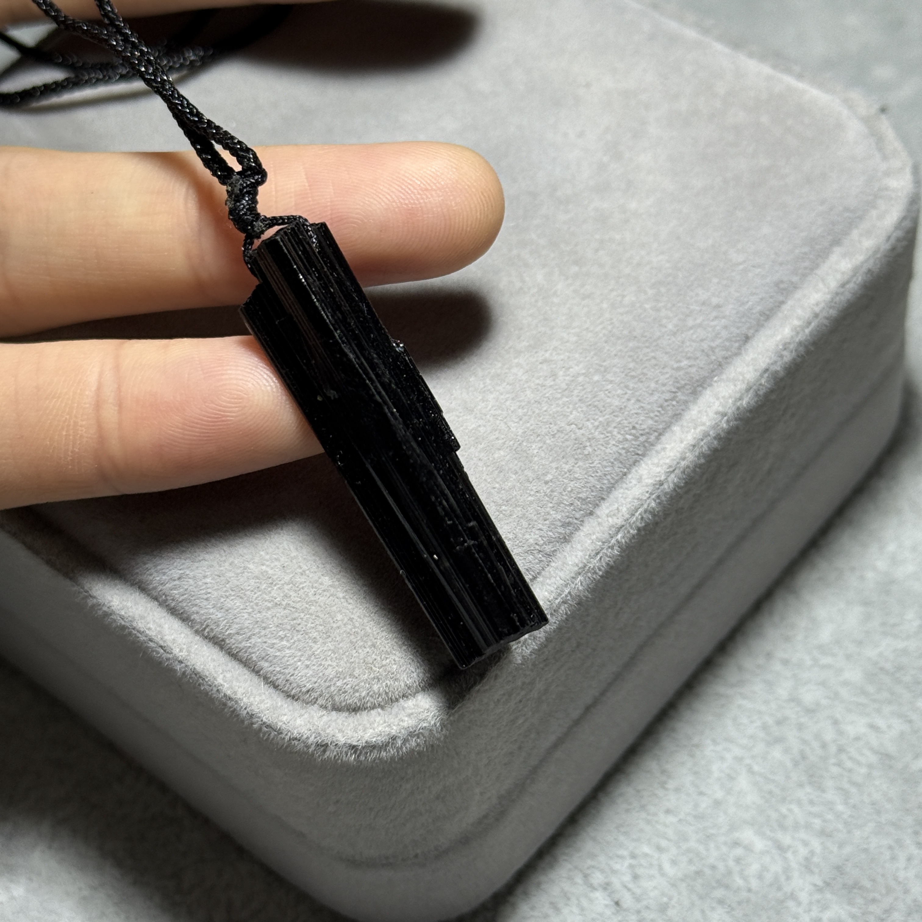 黑碧璽礦標吊墜 TRR1749