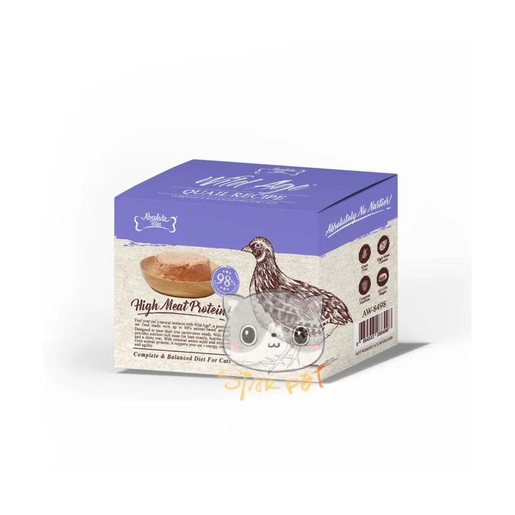 Absolute Bites 鵪鶉肉醬 野生時代主食貓罐頭 80g x6