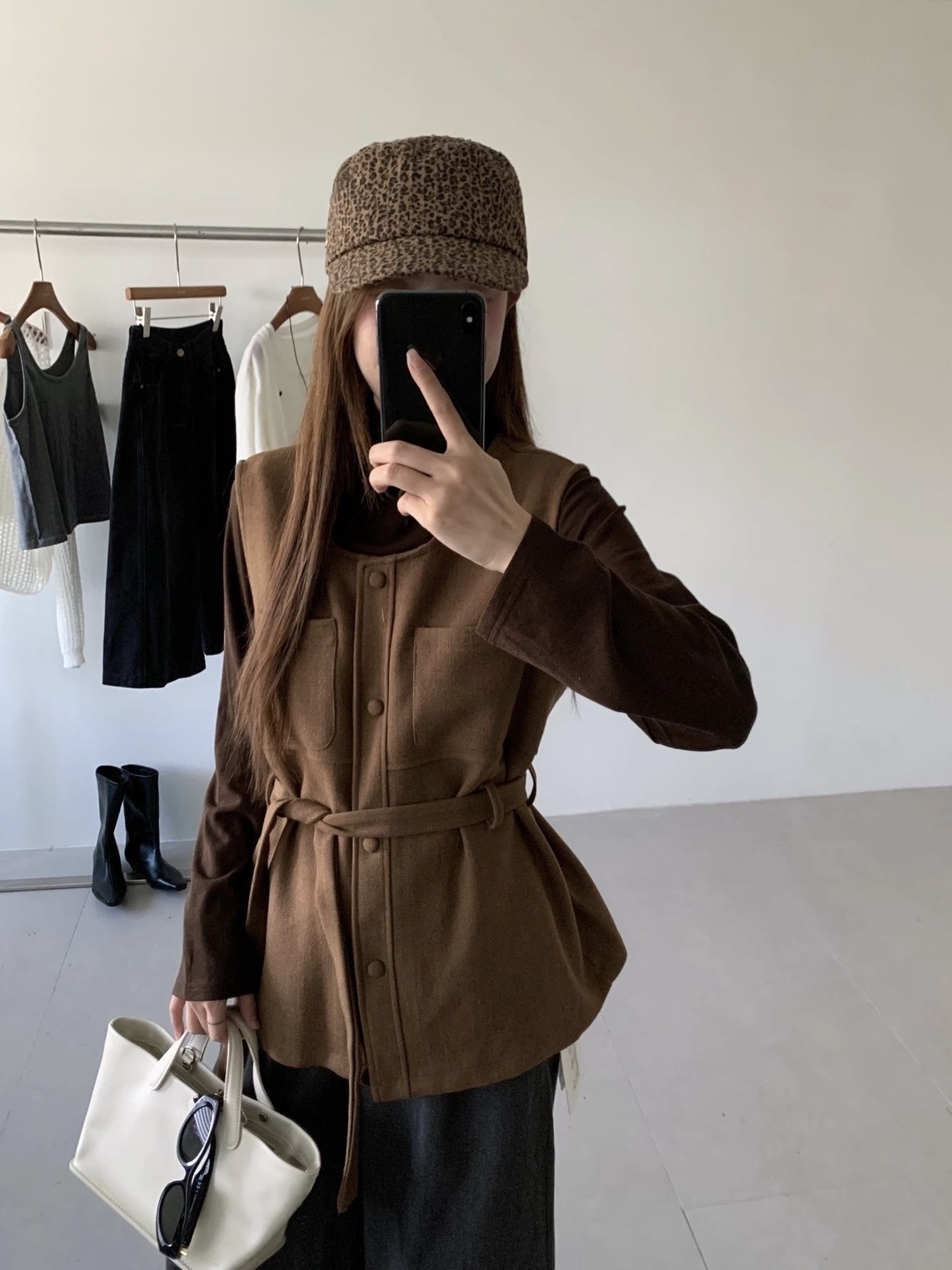 190 圓領馬甲背心+高領打底衣兩件組