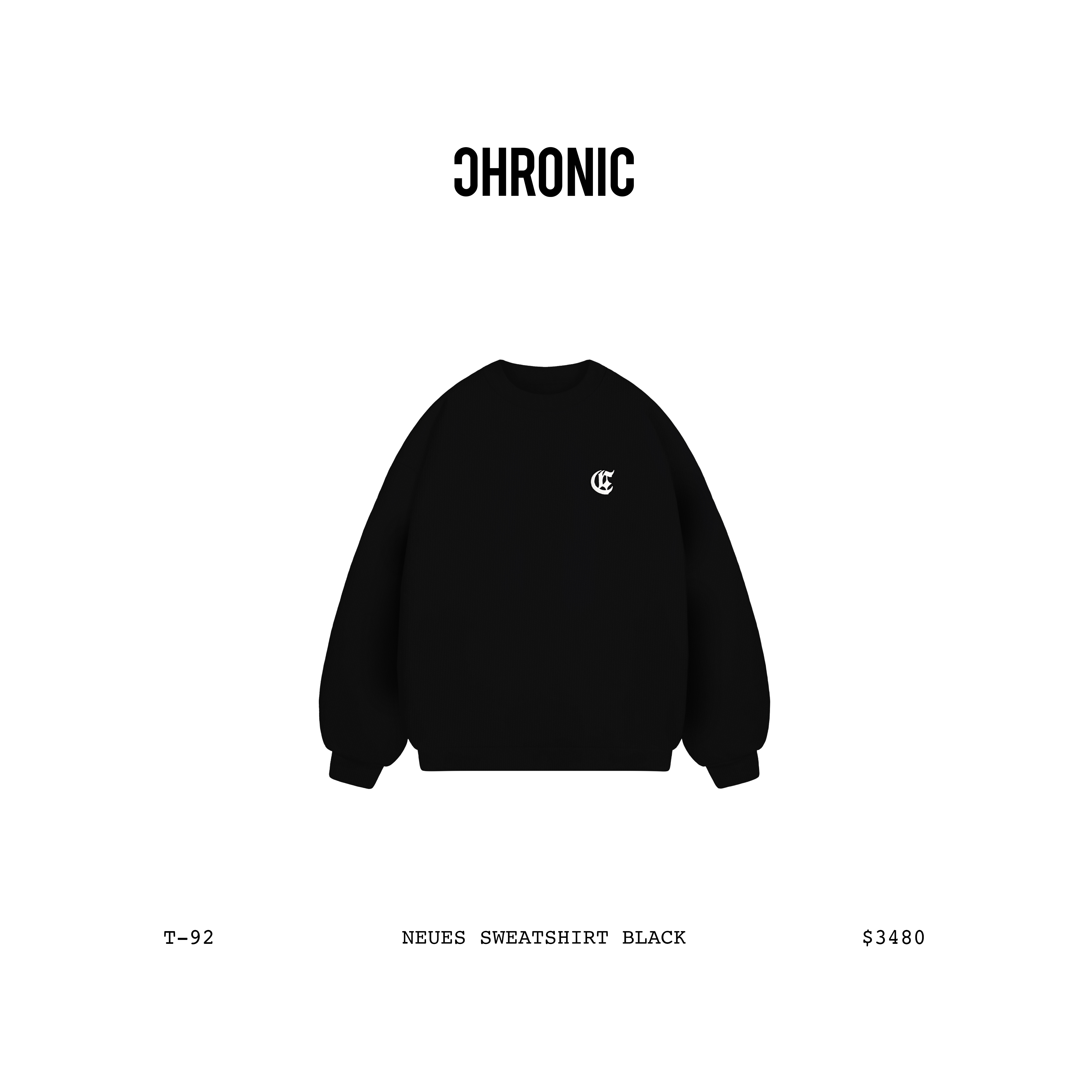 NEUES SWEATSHIRT BLACK / T-92