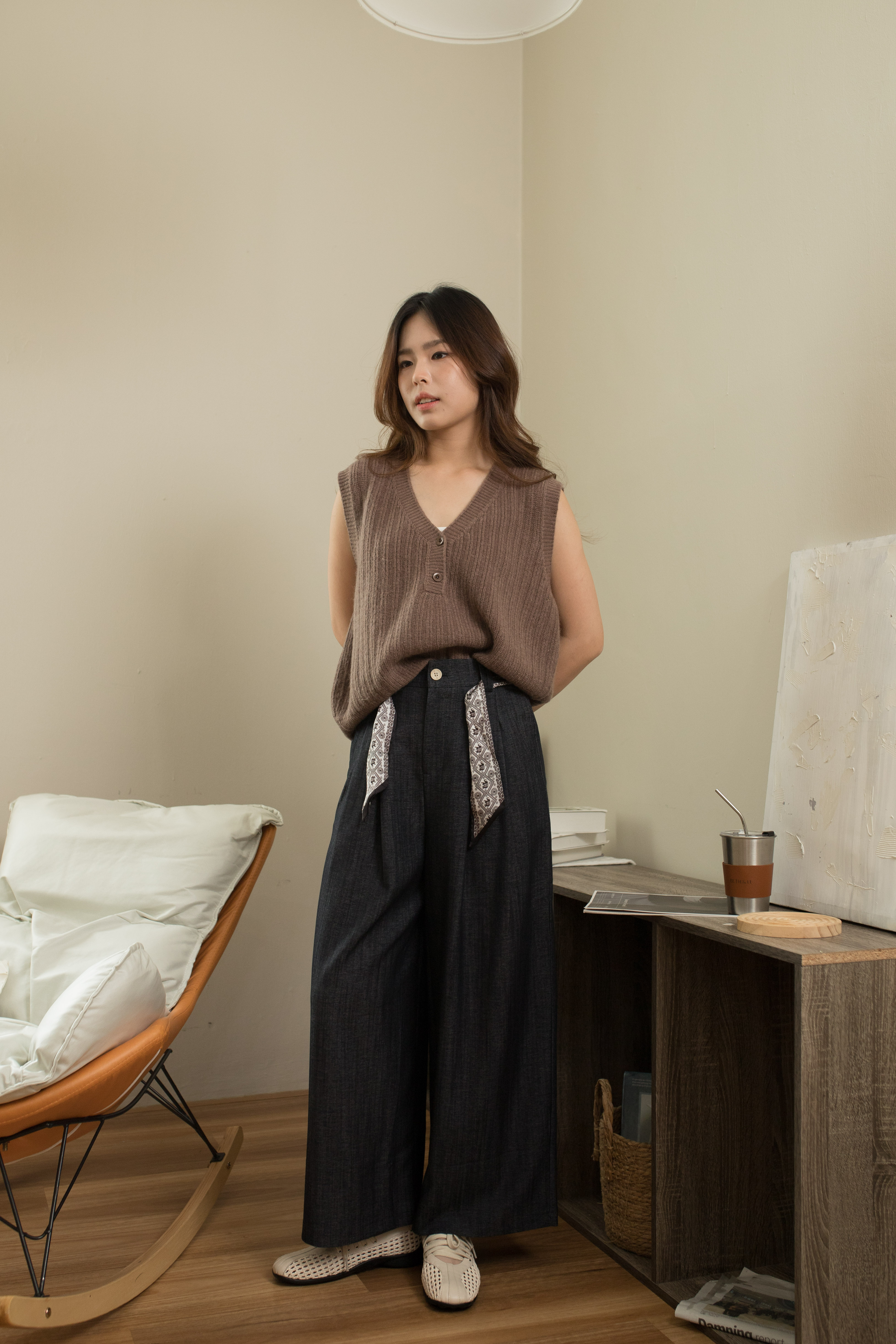 Zenny Straight Leg Pants Navy -2559PLNAV